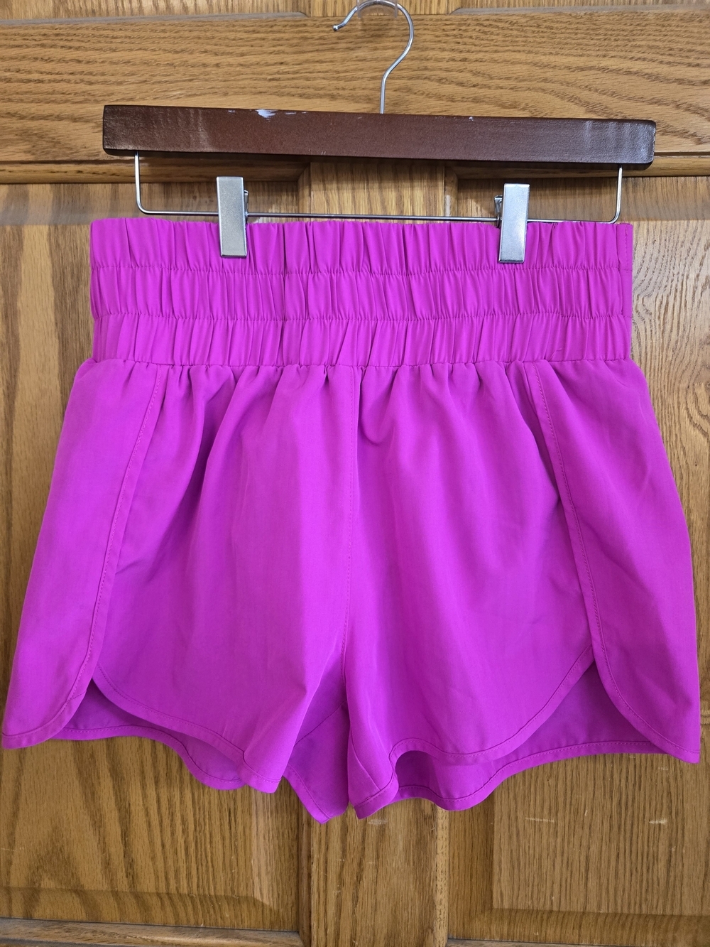 Pink Lily High-Waist Pink Women’s Elastic Waist Shorts